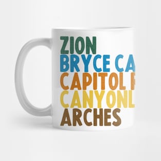 Utah Big 5 National Parks Mug